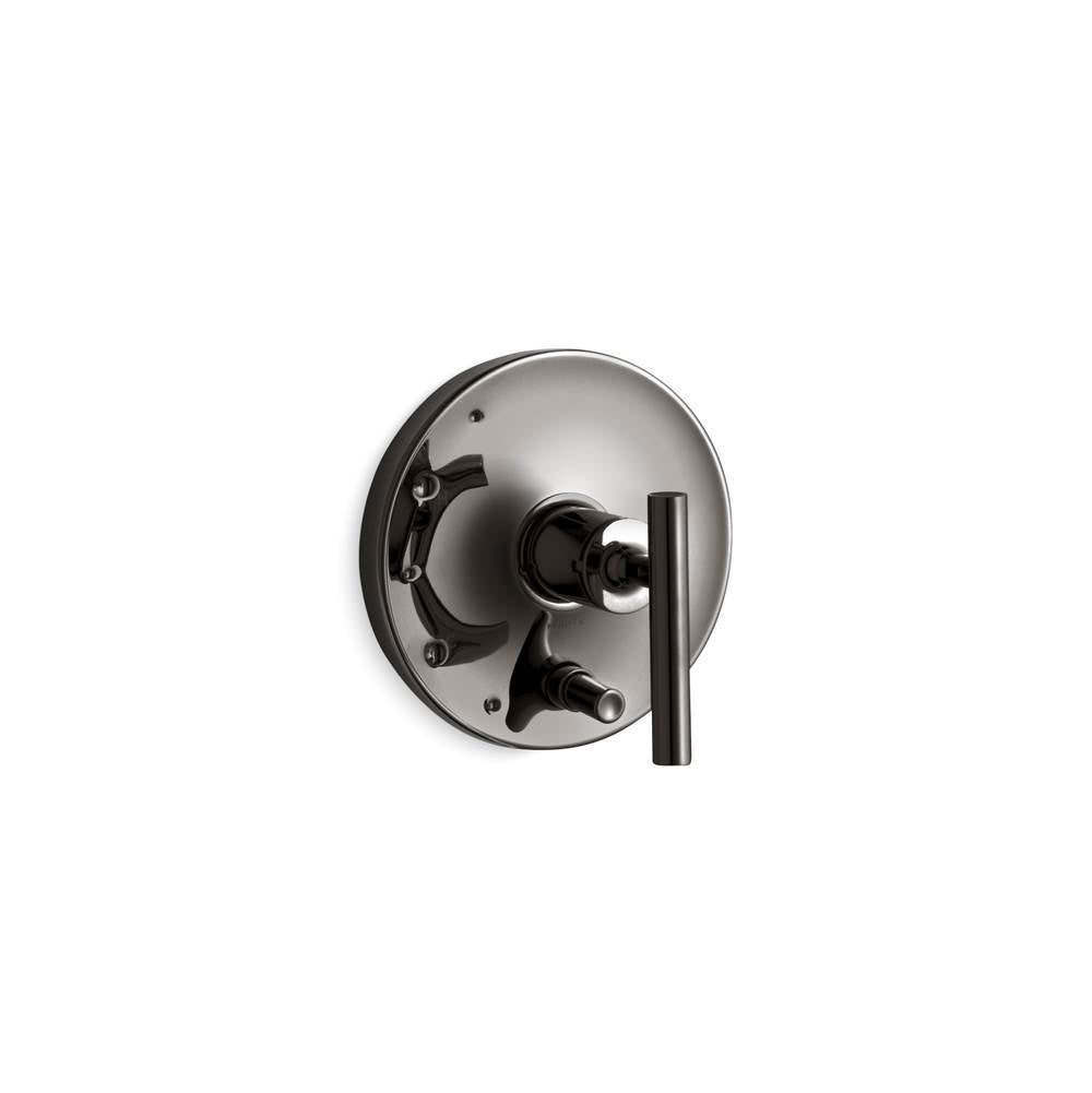 Purist  Rite-Temp  valve trim with push-button diverter and lever handle