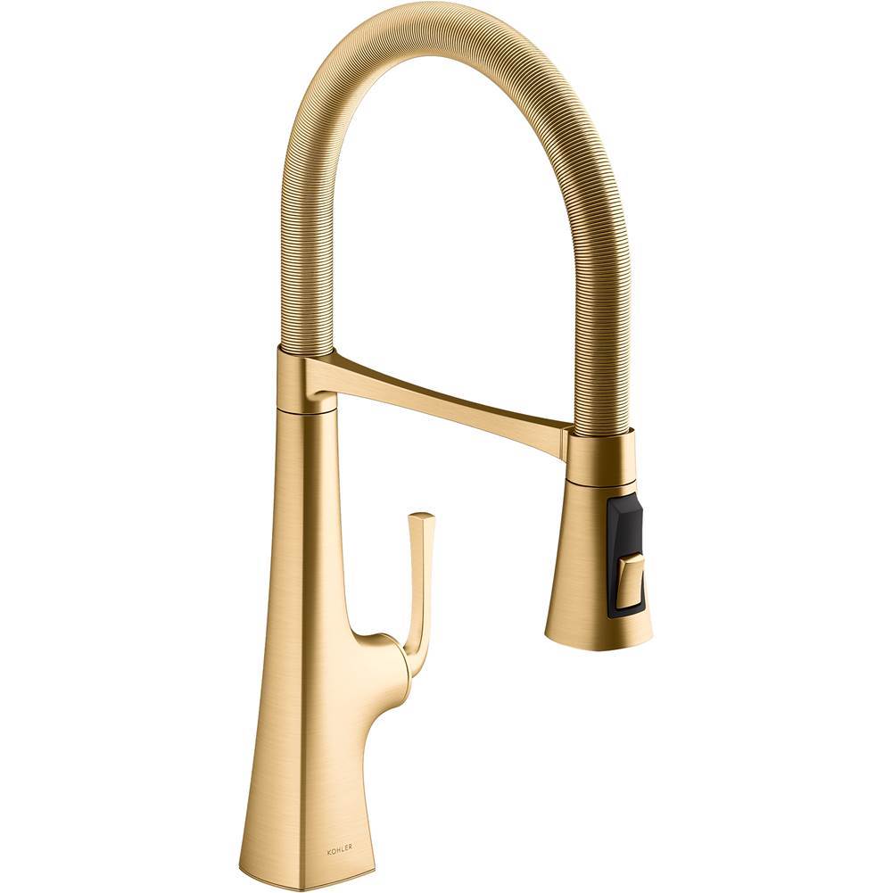 Graze  Semi-professional kitchen sink faucet with three-function sprayhead