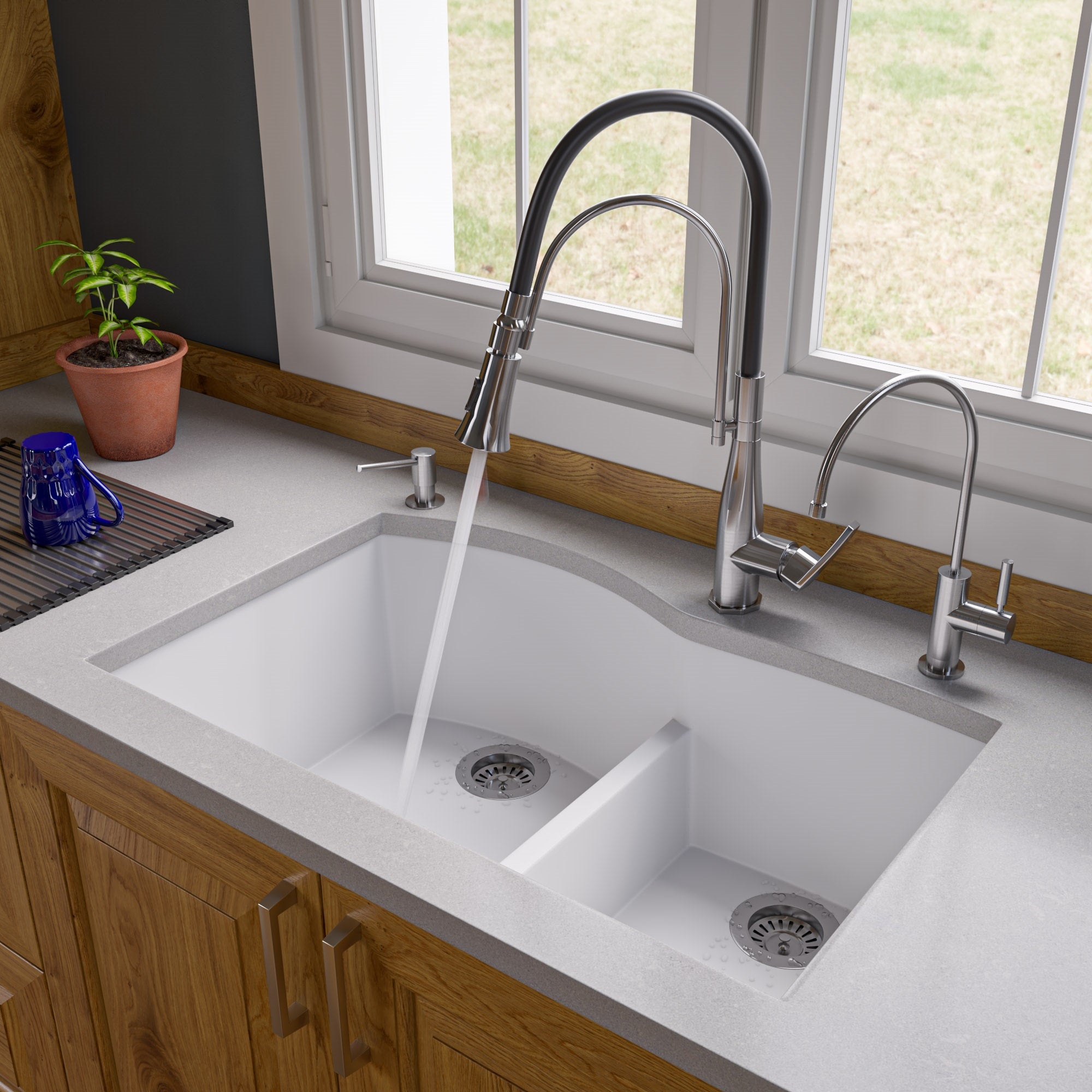 Bowl Undermount Granite Composite Kitchen Sink